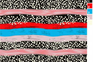 潮流撞色条纹波点面料印花 服装印花设计素材推荐