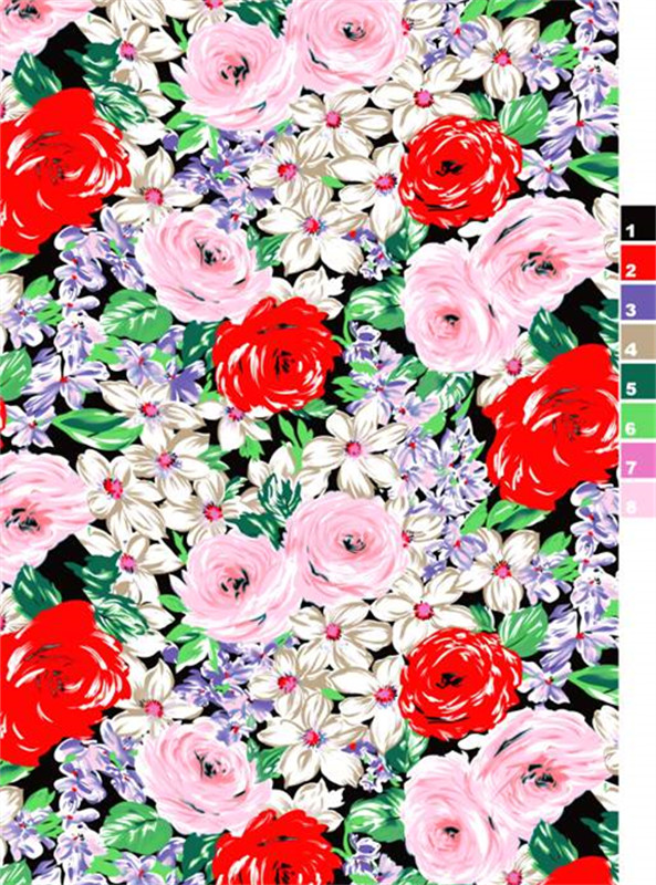 复古花卉面料印花素材 时尚服装印花设计灵感