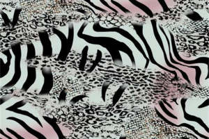 高级感斑马豹纹混搭服装印花设计素材