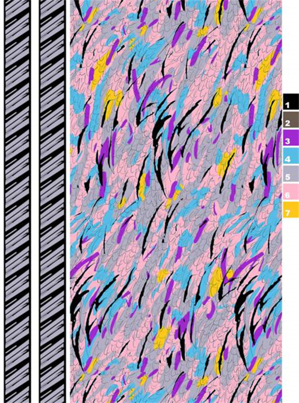时尚撞色面料印花素材 创意服装印花设计灵感