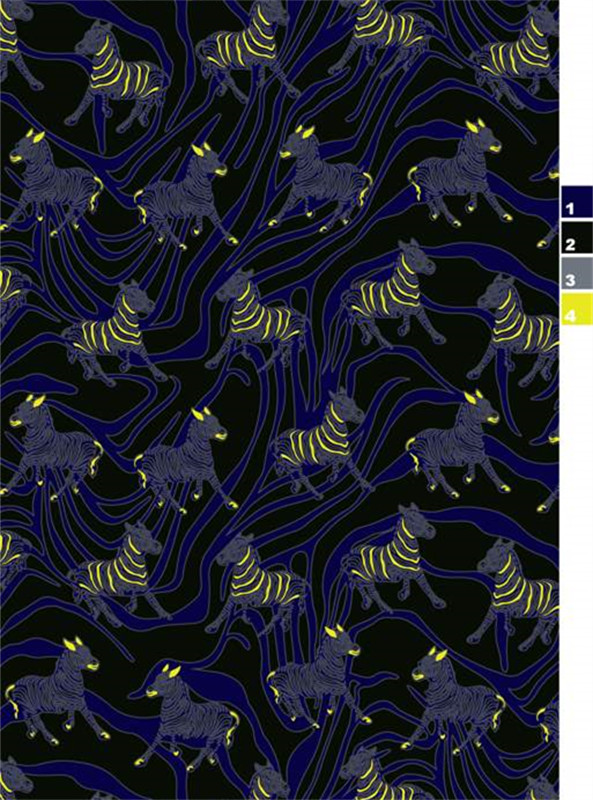 潮流斑马纹面料印花素材,打造个性服装