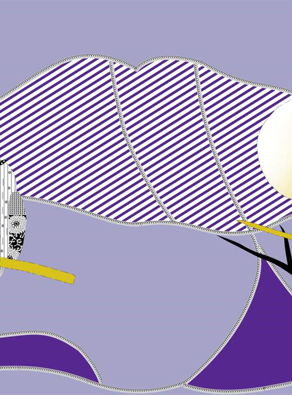 时尚紫调条纹面料印花素材,创意服装印花设计灵感