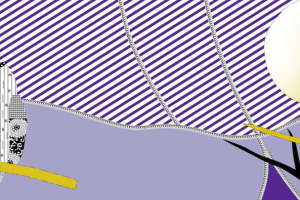 时尚紫调条纹面料印花素材，创意服装印花设计灵感