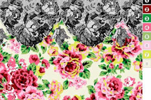 复古花卉拼接面料印花素材 时尚服装印花设计灵感