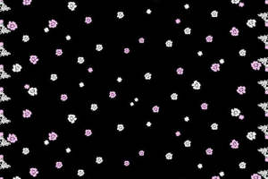 黑色底碎花面料印花素材 时尚服装印花设计