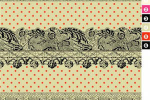 复古蕾丝与波点交织的时尚面料印花素材