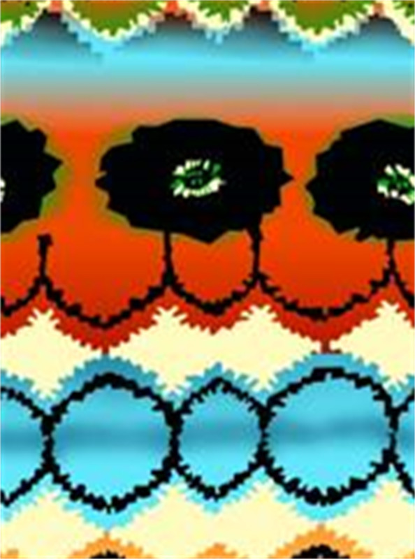 复古花卉面料印花素材,适用于服装设计的独特花型