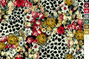 复古花卉豹纹面料印花 时尚服装印花素材推荐