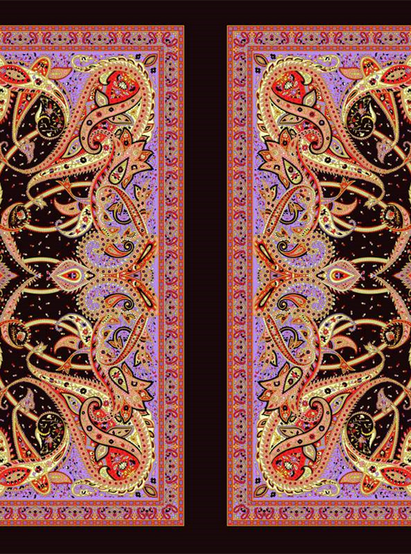 复古民族风佩斯利花纹 高端服装印花面料设计素材