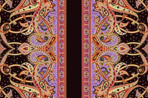 复古民族风佩斯利花纹 高端服装印花面料设计素材