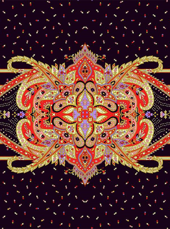 华丽民族风面料印花素材 高端服装印花设计灵感