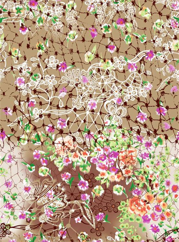 复古花卉面料印花素材 时尚服装印花设计灵感