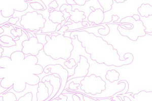 清新花卉面料印花素材 优雅线条服装印花设计