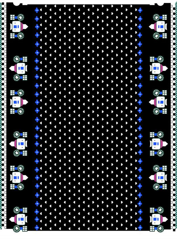 复古未来风机器人面料印花素材 时尚服装印花设计