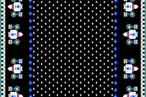 复古未来风机器人面料印花素材 时尚服装印花设计