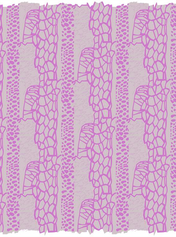 创意紫色抽象几何服装印花设计素材