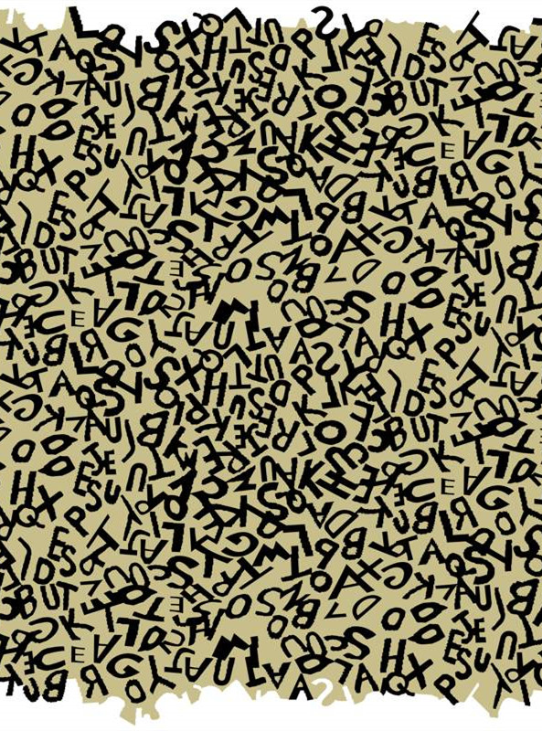 复古字母涂鸦风面料印花 时尚服装印花素材推荐