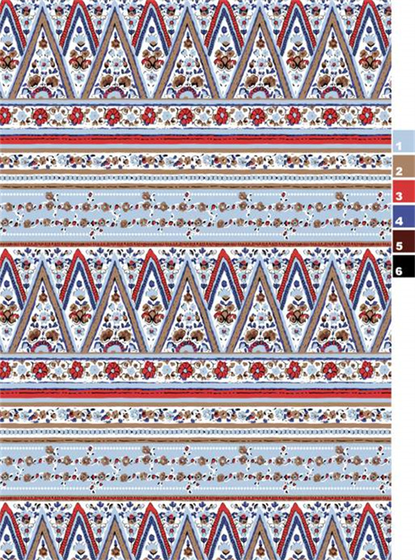 民族风几何花纹面料印花素材 服装印花设计灵感