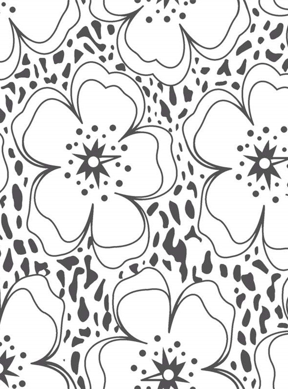 复古花卉与抽象纹理的面料印花设计素材