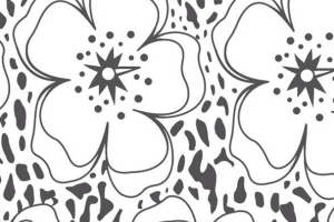 复古花卉与抽象纹理的面料印花设计素材