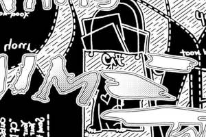 复古涂鸦风面料印花素材 创意服装印花设计灵感