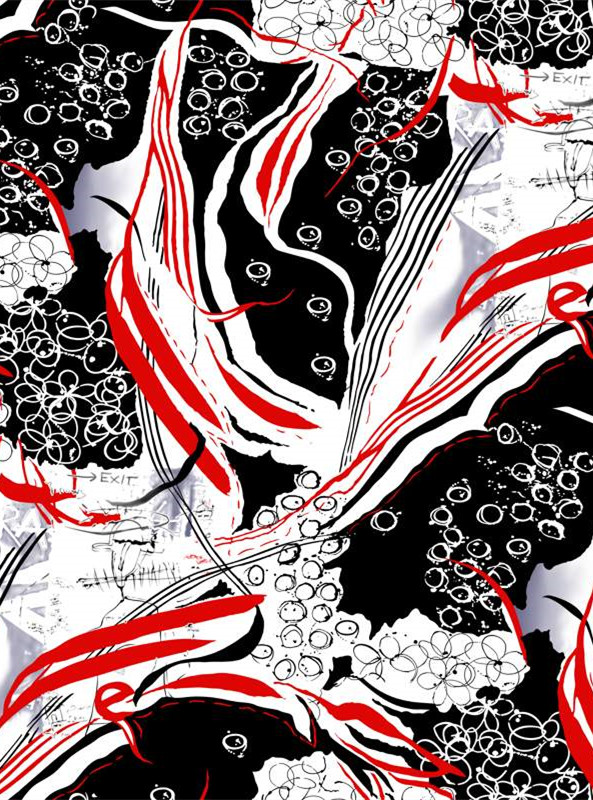 时尚潮流服装印花素材,抽象艺术与街头风格融合