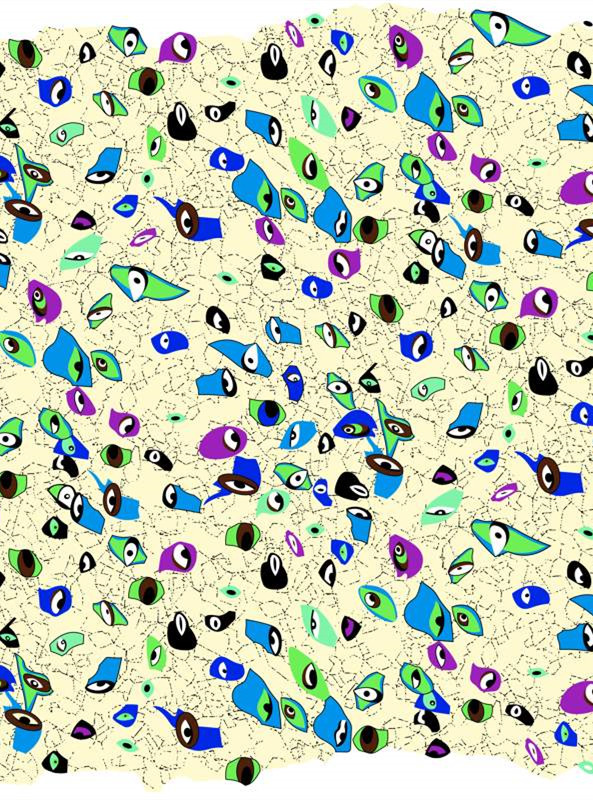 超现实眼睛图案 创意面料印花素材 服装印花设计灵感