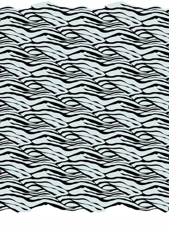 时尚波浪纹面料印花素材 适用于服装印花设计