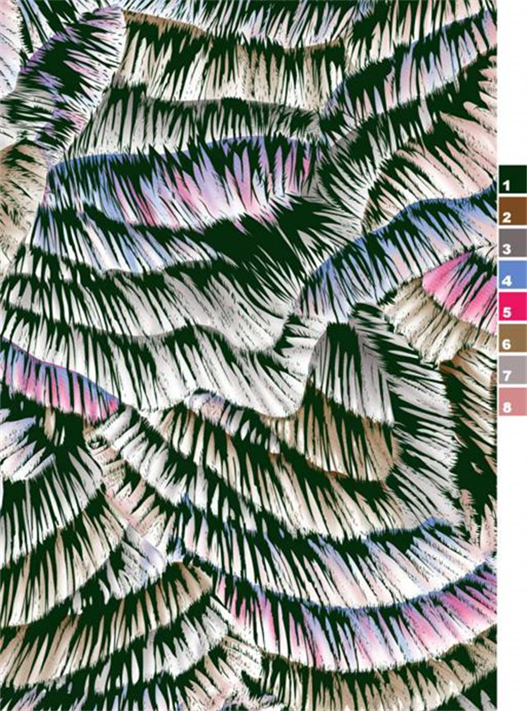 艺术抽象纹理面料印花设计 服装印花素材推荐