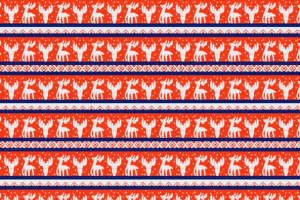 圣诞驯鹿条纹面料印花素材 节日氛围服装印花设计