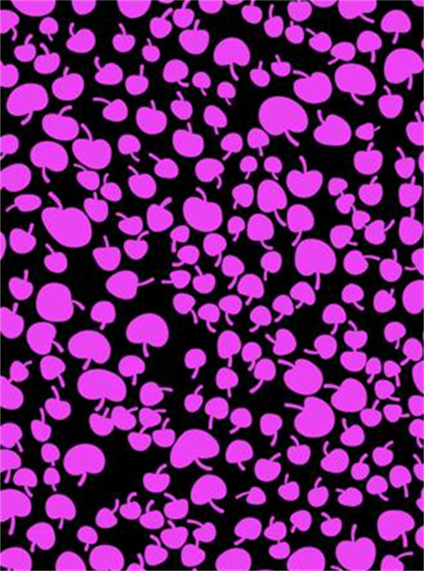 复古紫苹果面料印花 时尚服装印花设计素材