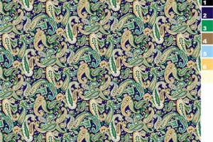 复古佩斯利花纹面料印花素材，适用于高端服装印花设计