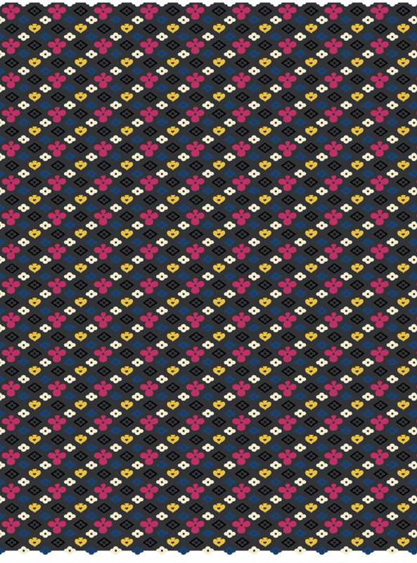 复古几何风面料印花素材,打造时尚服装印花设计