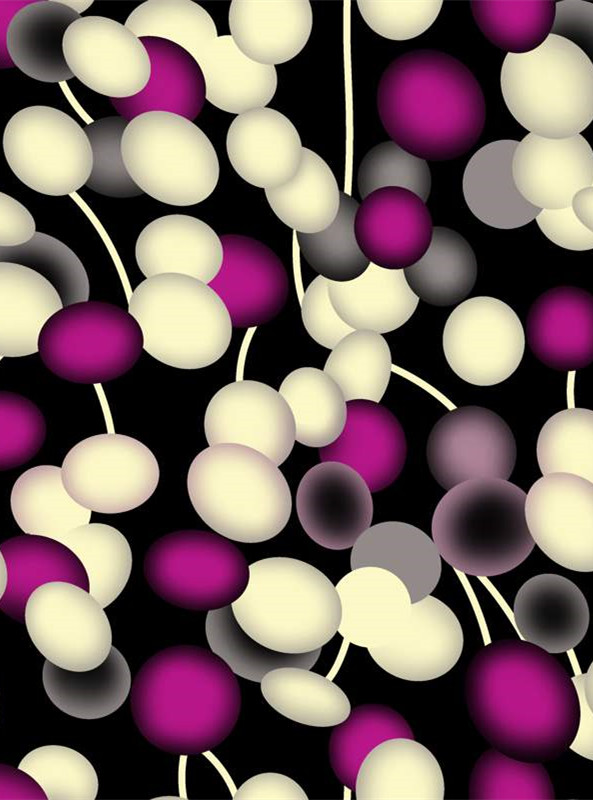 时尚抽象圆点面料印花 创意服装印花设计素材