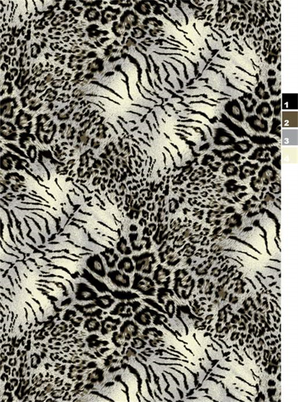 高级感豹纹虎纹混合面料印花素材