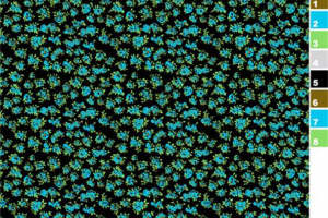 清新蓝绿碎花面料印花设计素材