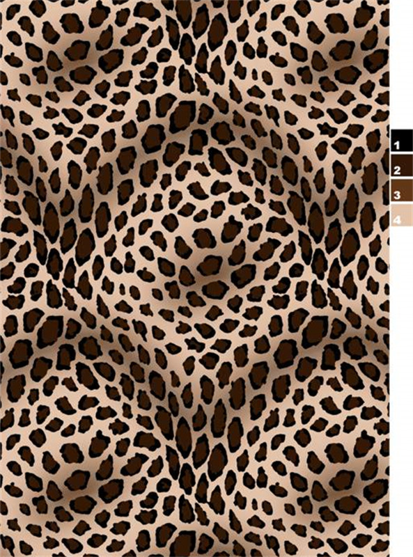 复古豹纹面料印花 经典动物纹理服装印花素材