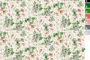复古田园风碎花面料印花素材，适用于服装印花设计