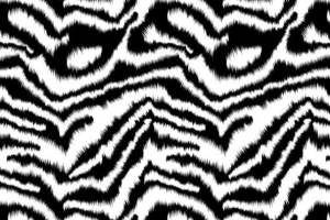 经典黑白斑马纹面料印花素材，适用于服装印花设计