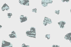 复古做旧心形面料印花素材，适用于服装印花设计