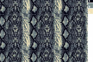 复古蛇纹与几何交织的面料印花设计素材