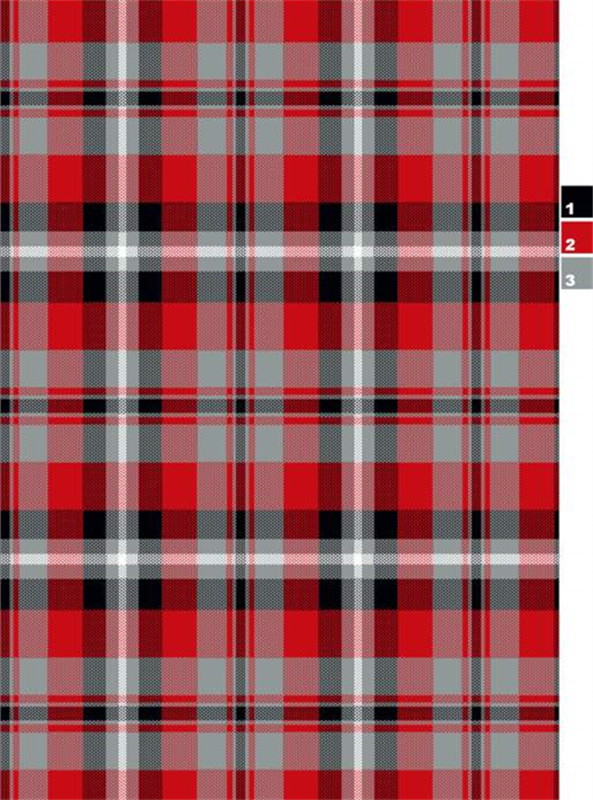 经典红黑格纹面料印花素材