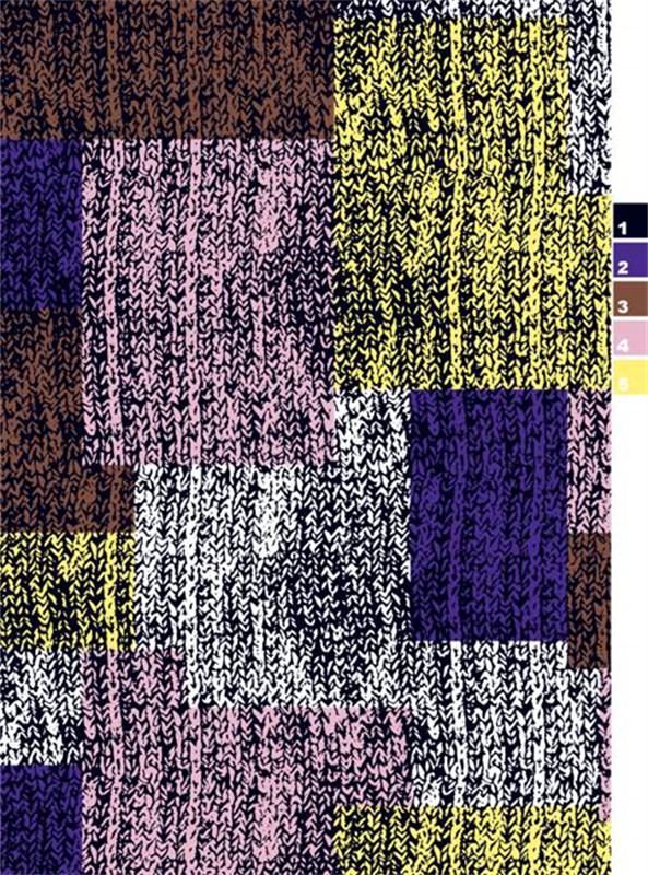 复古拼色针织纹理 服装印花素材灵感