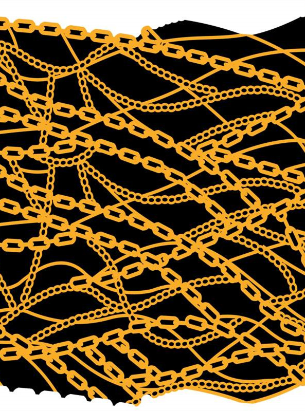 时尚链条纹理 高端面料印花设计素材