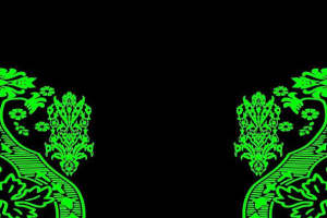 古典绿色花卉纹样 服装印花设计素材推荐