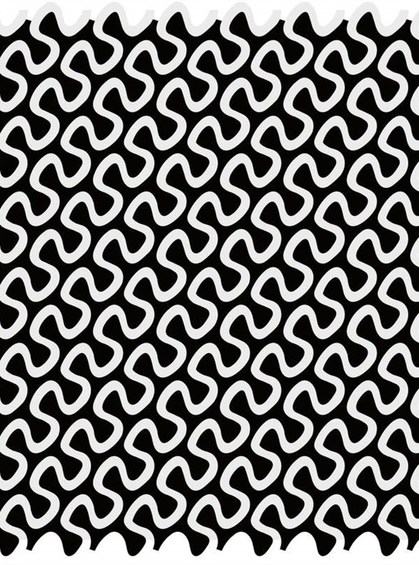时尚黑白波浪纹面料印花素材 服装印花设计灵感