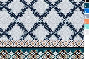 复古几何风面料印花素材 服装印花设计灵感