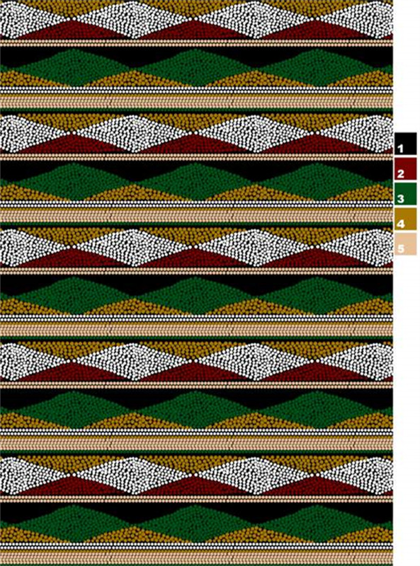 复古民族风面料印花素材,适用于服装设计的几何纹理图案
