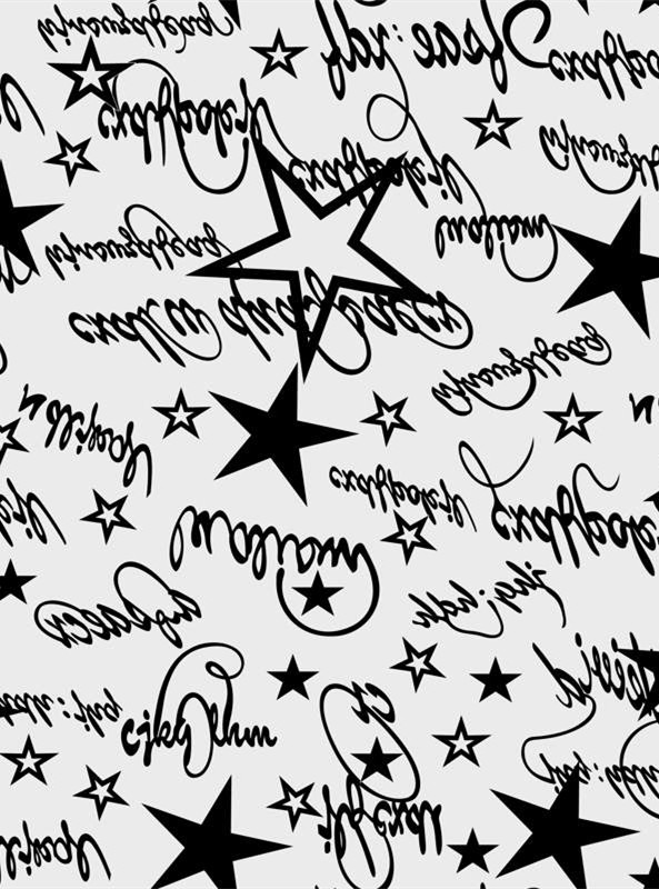 潮流星空手绘风面料印花素材 适用于服装定制