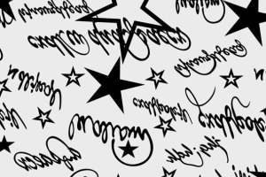 潮流星空手绘风面料印花素材 适用于服装定制